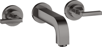  - AXOR Citterio 3-otworowa bateria umywalkowa z uchwytami jednoramiennymi, rozetami i wylewką 16,2 cm czarny chrom polerowany 39315330 - 39315330 - Łazienki Szydłowski