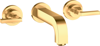 - AXOR Citterio 3-otworowa bateria umywalkowa z wylewką 162 mm, złoty optyczny polerowany 39315990 - 39315990 U - Łazienki Szydłowski