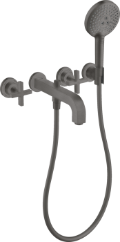 - AXOR Citterio 3-otworowa bateria wannowa z uchwytami krzyżowymi i rozetami, ścienna, podtynkowa 39447340 - 39447340 - Łazienki Szydłowski