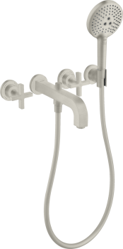  - AXOR Citterio 3-otworowa bateria wannowa z uchwytami krzyżowymi i rozetami, ścienna, podtynkowa 39447800 - 39447800 - Łazienki Szydłowski