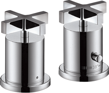  - AXOR Citterio 2-otworowa bateria termostatyczna na brzeg wanny z uchwytami krzyżowymi chrom 39480000 - 39480000 - Łazienki Szydłowski