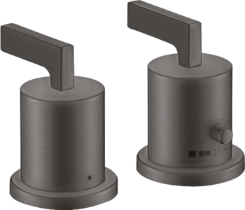  - AXOR Citterio 2-otworowa bateria termostatyczna na brzeg wanny z uchwytami jednoramiennymi czarny chrom szczotkowany 39482340 - 39482340 - Łazienki Szydłowski