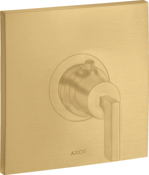 - AXOR Citterio Bateria termostatyczna HighFlow z uchwytem jednoramiennym, podtynkowa złoty optyczny szczotkowany 39711250 - 39711250 - Łazienki Szydłowski