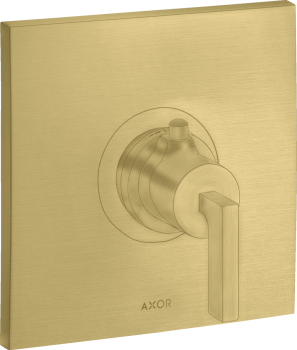  - AXOR Citterio Bateria termostatyczna HighFlow z uchwytem jednoramiennym, podtynkowa mosiądz szczotkowany 39711950 - 39711950 U - Łazienki Szydłowski