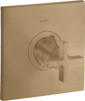 - AXOR Citterio Bateria termostatyczna HighFlow z uchwytem krzyżowym, podtynkowa brąz szczotkowany 39716140 - 39716140 U - Łazienki Szydłowski