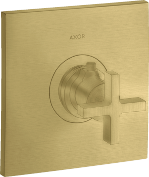 - AXOR Citterio Bateria termostatyczna HighFlow z uchwytem krzyżowym, podtynkowa mosiądz szczotkowany 39716950 - 39716950 U - Łazienki Szydłowski