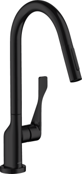  - AXOR Citterio Jednouchwytowa bateria kuchenna 250 EcoSmart z wyciąganą wylewką czarny mat 39832670 - 39832670 - Łazienki Szydłowski