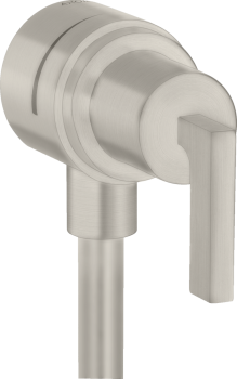  - AXOR Citterio Przyłącze węża z zaworem odcinającym i uchwytem jednoramiennym stal szlachetna optyczna 39882800 - 39882800 - Łazienki Szydłowski