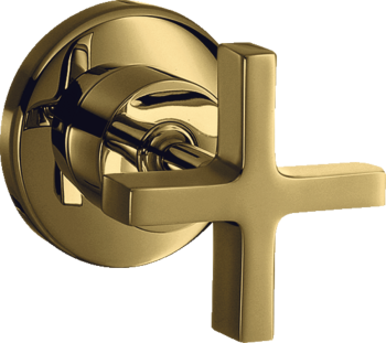  - AXOR Citterio Zawór odcinający z uchwytem krzyżowym, podtynkowy złoty optyczny polerowany 39965990 - 39965990 U - Łazienki Szydłowski