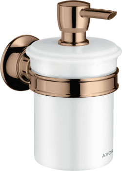 - AXOR Montreux Dozownik mydła w płynie czerwony złoty polerowany 42019300 - 42019300 - Łazienki Szydłowski