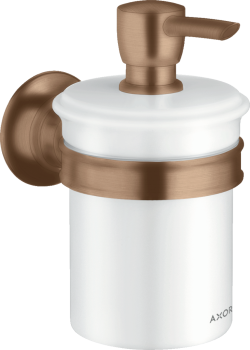 - AXOR Montreux Dozownik mydła w płynie czerwone złoto szczotkowane 42019310 - 42019310 - Łazienki Szydłowski