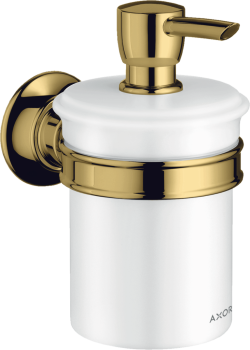 - AXOR Montreux Dozownik mydła w płynie złoty optyczny polerowany 42019990 - 42019990 U - Łazienki Szydłowski