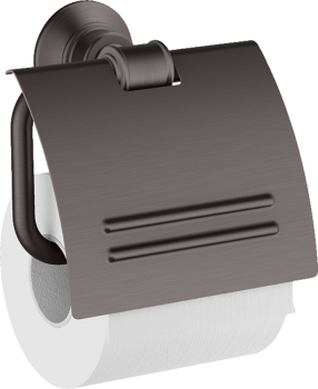 - AXOR Montreux Uchwyt na papier toaletowy z osłoną czarny chrom szczotkowany 42036340 - 42036340 - Łazienki Szydłowski