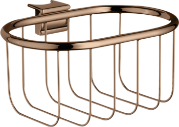 - AXOR Montreux Koszyk na mydło do drążka prysznicowego 16 x 8,3cm czerwony złoty polerowany 42066300 - 42066300 - Łazienki Szydłowski
