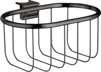  - AXOR Montreux Koszyk na mydło do drążka prysznicowego 16 x 8,3 cm czarny chrom polerowany 42066330 - 42066330 - Łazienki Szydłowski