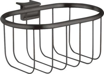  - AXOR Montreux Koszyk na mydło do drążka prysznicowego 16 x 8,3 cm czarny chrom szczotkowany 42066340 - 42066340 - Łazienki Szydłowski