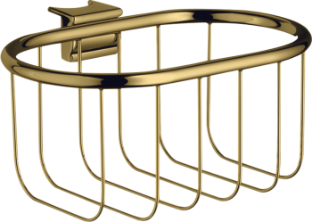 - AXOR Montreux Koszyk na mydło do drążka prysznicowego 16 x 8,3 cm złoty optyczny polerowany 42066990 - 42066990 U - Łazienki Szydłowski