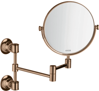 - AXOR Montreux Lusterko kosmetyczne czerwony złoty polerowany 42090300 - 42090300 - Łazienki Szydłowski