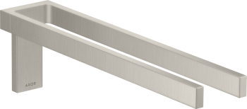  - AXOR Universal Rectangular Wieszak na ręczniki, 2-ramienny Stal Szlachetna Optyczna 42622800 - 42622800 - Łazienki Szydłowski