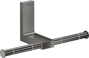 - AXOR Universal Rectangular Uchwyt na papier toaletowy, podwójny czarny chrom polerowany 42657330 - 42657330 - Łazienki Szydłowski