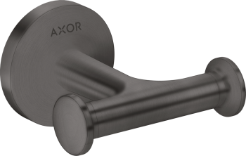  - AXOR Universal Circular Haczyk na ręcznik, podwójny Czarny Chrom Szczotkowany 42812340 - 42812340 - Łazienki Szydłowski