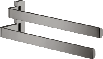  - AXOR Universal Softsquare Wieszak na ręczniki, 2-ramienny czarny chrom polerowany 42821330 - 42821330 - Łazienki Szydłowski