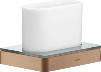 - AXOR Universal Softsquare Kubek na szczoteczki do zębów czerwone złoto szczotkowane 42834310 - 42834310 - Łazienki Szydłowski