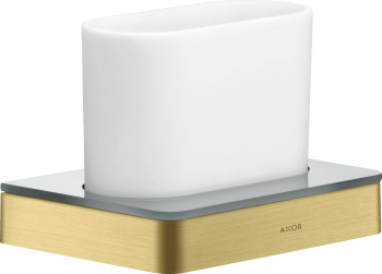 - AXOR Universal Softsquare Kubek na szczoteczki do zębów mosiądz szczotkowany 42834950 - 42834950 - Łazienki Szydłowski