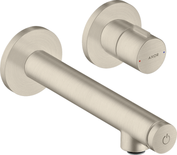  - AXOR Uno Bateria umywalkowa Select z wlewką 158 mm, ścienna, podtynkowa nikiel szczotkowany 45112820 - 45112820 - Łazienki Szydłowski