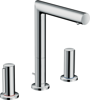  - AXOR Uno 3-otworowa bateria umywalkowa 200 z uchwytami Zero i kompletem odpływowym z cięgłem chrom 45133000 - 45133000 - Łazienki Szydłowski