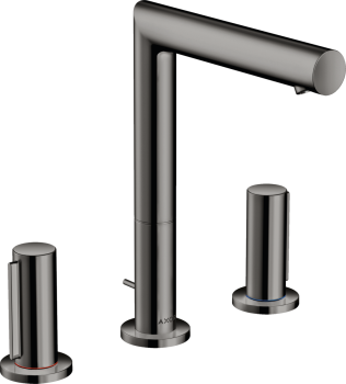  - AXOR Uno 3-otworowa bateria umywalkowa 200 z uchwytami Zero i kompletem odpływowym z cięgłem 45133330 - 45133330 - Łazienki Szydłowski