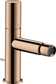 - AXOR Uno bateria bidetowa z uchwytem Zero i kompletem odpływowym z cięgłem czerwone złoto polerowane 45200300 - 45200300 - Łazienki Szydłowski