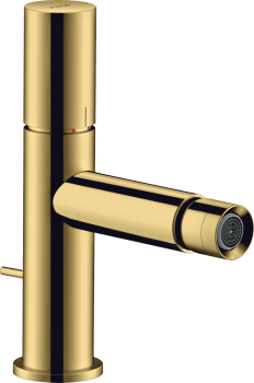  - AXOR Uno Jednouchwytowa bateria bidetowa z uchwytem Zero i kompletem odpływowym z cięgłem złoty optyczny polerowany 45200990 - 45200990 - Łazienki Szydłowski