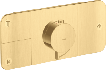 - AXOR One Moduł termostatyczny do 3 odbiorników, podtynkowy złoty optyczny szczotkowany 45713250 - 45713250 U - Łazienki Szydłowski
