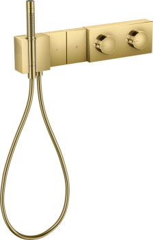  - AXOR Edge Moduł termostatyczny 47 x 10cm do 2 odbiorników, podtynkowy, szlif diamentowy złoty optyczny polerowany 46701990 - 46701990 - Łazienki Szydłowski