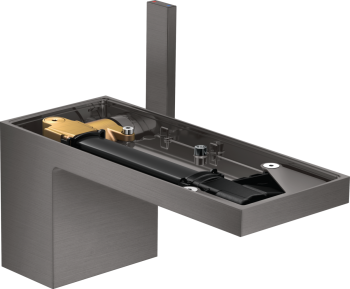 - AXOR MyEdition Jednouchwytowa bateria umywalkowa 70 bez płytki z kompletem odpływowym Push-Open czarny chrom szczotkowany 47012340 - 47012340 - Łazienki Szydłowski