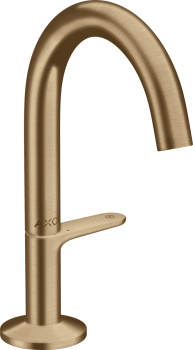  - AXOR One Bateria umywalkowa Select 140 z kompletem odpływowym Push-Open brąz szczotkowany 48010140 - 48010140 - Łazienki Szydłowski