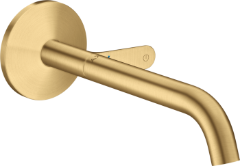  - AXOR One Bateria umywalkowa Select z wlewką 22 cm, ścienna, podtynkowa złoty optyczny szczotkowany 48112250 - 48112250 U - Łazienki Szydłowski