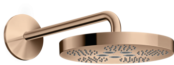  - AXOR One deszczownica prysznicowa 28 cm  1jet z ramieniem prysznicowym czerwone złoto polerowane 48491300 - 48491300 - Łazienki Szydłowski