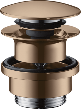 - AXOR Komplet odpływowy Push-Open do umywalek i bidetów czerwone złoto polerowane 51300300 - 51300300 - Łazienki Szydłowski