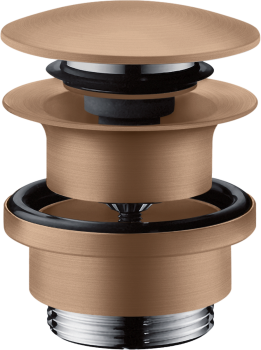 - AXOR Komplet odpływowy Push-Open do umywalek i bidetów czerwone złoto szczotkowane 51300310 - 51300310 - Łazienki Szydłowski