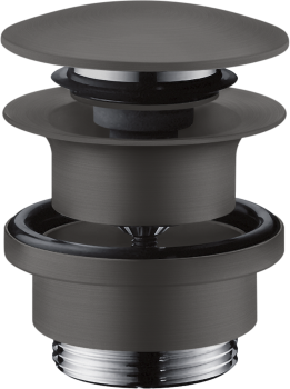 - AXOR Komplet odpływowy Push-Open do umywalek i bidetów czarny chrom szczotkowany 51300340 - 51300340 - Łazienki Szydłowski