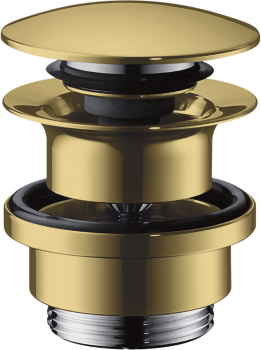 - AXOR Komplet odpływowy Push-Open do umywalek i bidetów złoty optyczny polerowany 51300990 - 51300990 - Łazienki Szydłowski