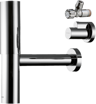 - AXOR Syfon ozdobny Flowstar, zestaw mosiądz szczotkowany 51304950 - 51304950 U - Łazienki Szydłowski