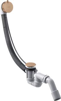 - AXOR Kompletny syfon wannowy z przelewem, standardowy czerwone złoto szczotkowane 58316310 - 58316310 - Łazienki Szydłowski