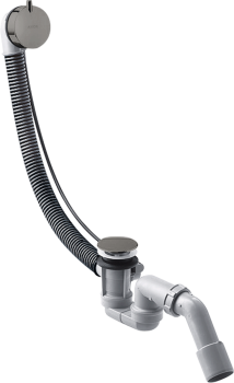 - AXOR Kompletny syfon wannowy z przelewem, standardowy czarny chrom polerowany 58316330 - 58316330 - Łazienki Szydłowski