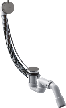  - AXOR Kompletny syfon wannowy z przelewem, standardowy czarny chrom szczotkowany 58316340 - 58316340 - Łazienki Szydłowski