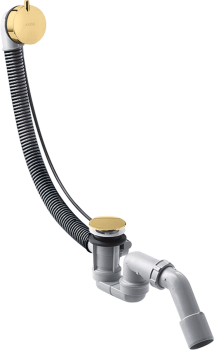  - AXOR Kompletny syfon wannowy z przelewem, standardowy złoty optyczny polerowany 58316990 - 58316990 - Łazienki Szydłowski