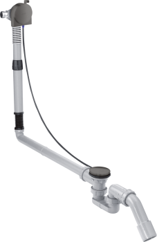  - AXOR Kompletny syfon wannowy z napełnianiem przez przelew, specjalny czarny chrom szczotkowany 58317340 - 58317340 - Łazienki Szydłowski