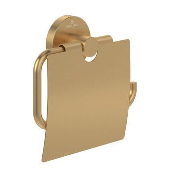 - Villeroy&Boch Elements-Tender uchwyt na papier toaletowy z pokrywą, złoty szczotkowany TVA15101300076 - TVA15101300076 - Łazienki Szydłowski